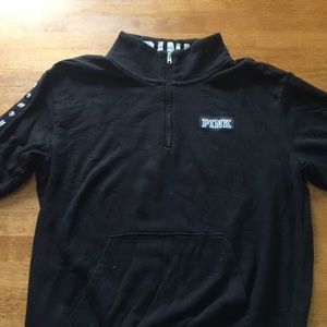 Pink quarter zip sweatshirt